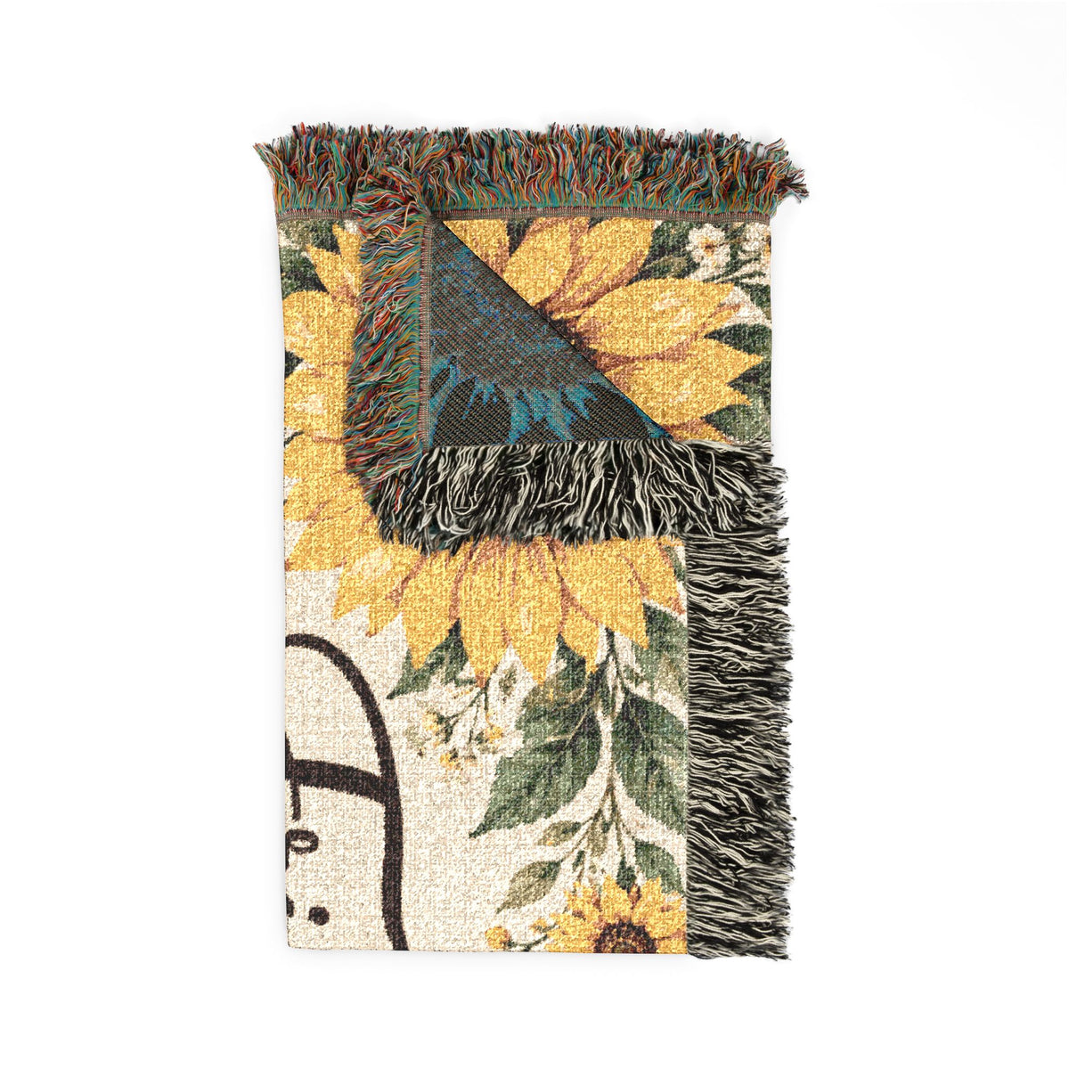 Sunflower Friends Woven Blanket — "Friends are the sunshine that helps us bloom" Throw